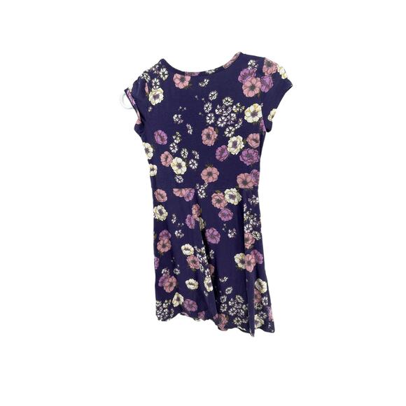 The Children's Place Girls Purple Short Sleeve Floral Dress Youth Size Large - Picture 5 of 6